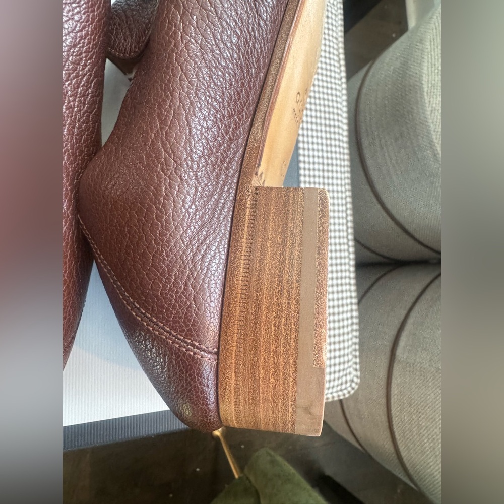 Gucci-Brown Leather Bonny Loafers-G/R/G Web,Gold HB & Collapsible Heel  10.5 - Picture 12 of 14